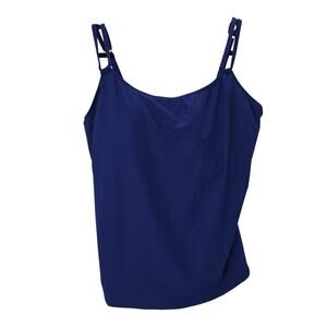 Sunsets Taylor Tankini Swimsuit Top Womens 40G 38H Indigo Bra Built In Support